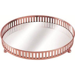 Bandeja de Metal com Espelho Cobre Cirkel 7180 Mart