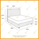 Ver imagem 3 de Cama Box + Cabeceira Cassis e Colchão Casal - Anjos Black Graphite - 138x188x61cm Marrom