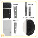 Ver imagem 4 de Cama Box + Cabeceira Cassis e Colchão Casal - Anjos Black Graphite - 138x188x61cm Marrom