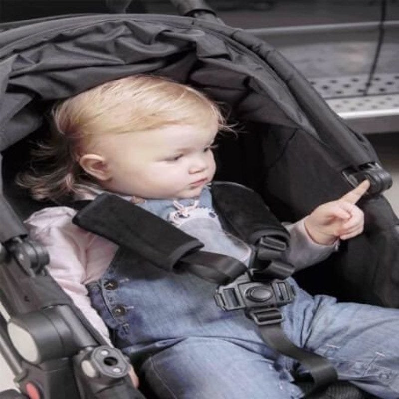 Protetor Acolchoado 2 em 1 para Cadeira e Carrinho de Bebê M - 2