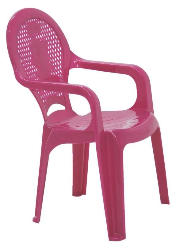 Cadeira Com Braços Estampada Catty Rosa