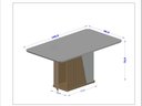 Ver imagem 4 de Mesa para Sala de Jantar 6 Lugares 1 Porta Harmonia Marrom/Carvalho/Fendi