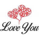 Ver imagem 2 de Adesivo de Parede Cabeceira Love You - Magenta - P