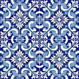 Adesivo  de Azulejo Azul Claro e Azul Escuro - G 20x20cm - 1