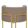 Kit 2 Poltronas Decorativa Nayara Base Ferro Dourado Twdecora Suede - 4