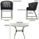 Ver imagem 2 de Mesa com 4 Cadeiras e Noronha Estofado 12 Trama Original Preto
