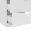 Ver imagem 3 de Mesa Escrivaninha Porto 3 Gavetas 40250685 Cinza/branco - Politorno