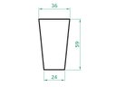 Ver imagem 4 de Kit Vaso Planta + Prato 60x40 Trapézio Rústico Polietileno BGPLASTICOS MARROM CAFE 003
