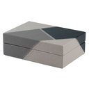 Ver imagem 1 de Caixa Decorativa em Mdf com Revestimento em Pu Cinza 22cm Ah0564 Btc