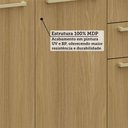 Ver imagem 5 de Balcão de Cozinha Pia 120cm 2 Pts e 3 Gav S/ Tampo Elegance Freijó/freijó Brasil