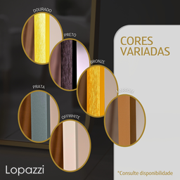 Espelho Orgânico Moderno com Moldura em Alumínio Luxo Closet 90x80cm - 8