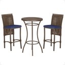 Ver imagem 1 de Mesa Bistrô e 2 Banquetas Roma Marrom Corda Náutica Estofado 10 Trama Original
