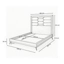 Ver imagem 2 de Cama Queen Pés Ferro Otto com Cabeceira Roma Corano Caramelo Bouclé Off White - Nexta Casa