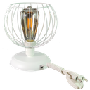 Ver imagem 1 de Abajur Aramado Luminaria de Mesa Base Metal Tangerine Branco