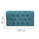 Ver imagem 2 de Painel Cabeceira Estofada Paris 140cm Cama Box Casal Suede Azul Turquesa- Mabe Magazine