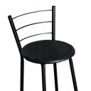 Ver imagem 2 de Banqueta Alta para Cozinha Ratan Preta Cristal