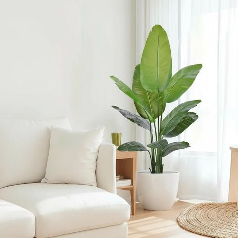 Bananeira Artificial para Decoração Sala Planta Realista 1.20m
