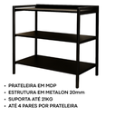 Ver imagem 4 de Sapateira Organizadora com Estrutura Metálica Julia - Preto