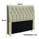 Ver imagem 3 de Cabeceira Casal Istambul - Dobuê - Bege