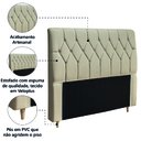 Ver imagem 4 de Cabeceira Casal Istambul - Dobuê - Bege