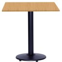 Ver imagem 1 de Mesa Zeta Ferro Preto 75 Cm (alt) Disco Redondo Tampo Mdp Quadrado 70 Cm (larg) X 2,50 Cm Alt Samba