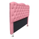 Ver imagem 2 de Cabeceira Super King 198 Cm para Cama Box Casal Agnes - Suede - Sv Decor:rosa