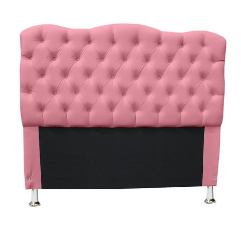 Cabeceira Super King 198 Cm para Cama Box Casal Agnes - Suede - Sv Decor:rosa