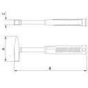 Ver imagem 2 de Martelo de Pena Cabo Tubular 800 G Tramontina Pro Tramontina