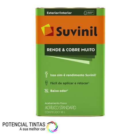 Latex Suvinil Rende e Cobre Muito Branco 18l