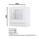 Ver imagem 2 de Balcão Forno de Embutir Americana Branco com Tampo para Cooktop Nature – Henn