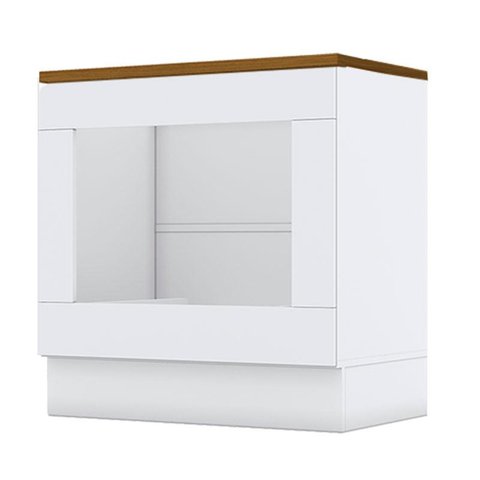 Balcão Forno de Embutir Americana Branco com Tampo para Cooktop Nature – Henn