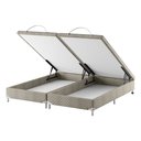 Ver imagem 2 de Base Box Baú Bipartido King Spubio Incofal Marrom Claro 198x198x45cm