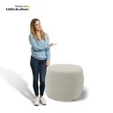Ver imagem 3 de Puff Decorativo Living Aisha Orgânico Bouclê Bege - Desk Design