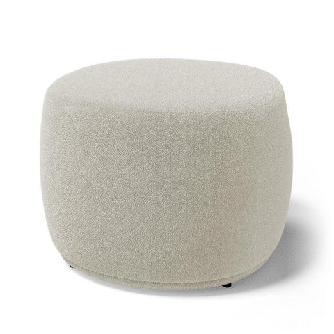 Puff Decorativo Living Aisha Orgânico Bouclê Bege - Desk Design