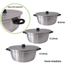 Jogo de Panelas Alumínio Grandes Hotel Feijoada 3 Peças - 4