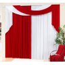 Cortina Veneza 4m para Varão Duplo Vermelho - 1