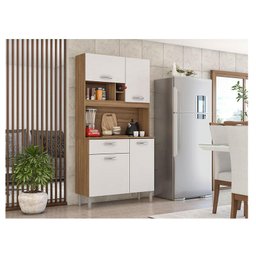 Kit para Cozinha Compacta Malta Amêndola Branco - Demóbile - 5