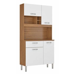 Kit para Cozinha Compacta Malta Amêndola Branco - Demóbile - 2