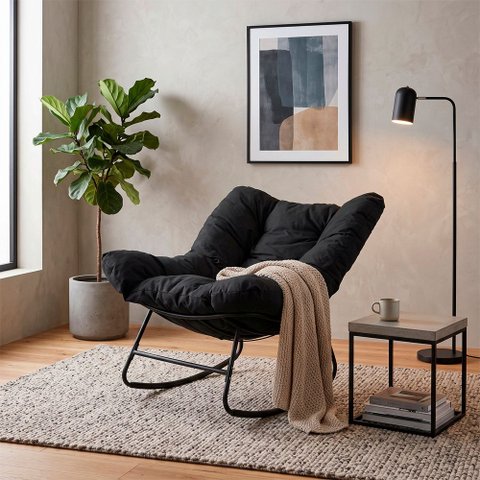 Cadeira Poltrona de Balanço Nut Chair Acquablock Sala Quarto