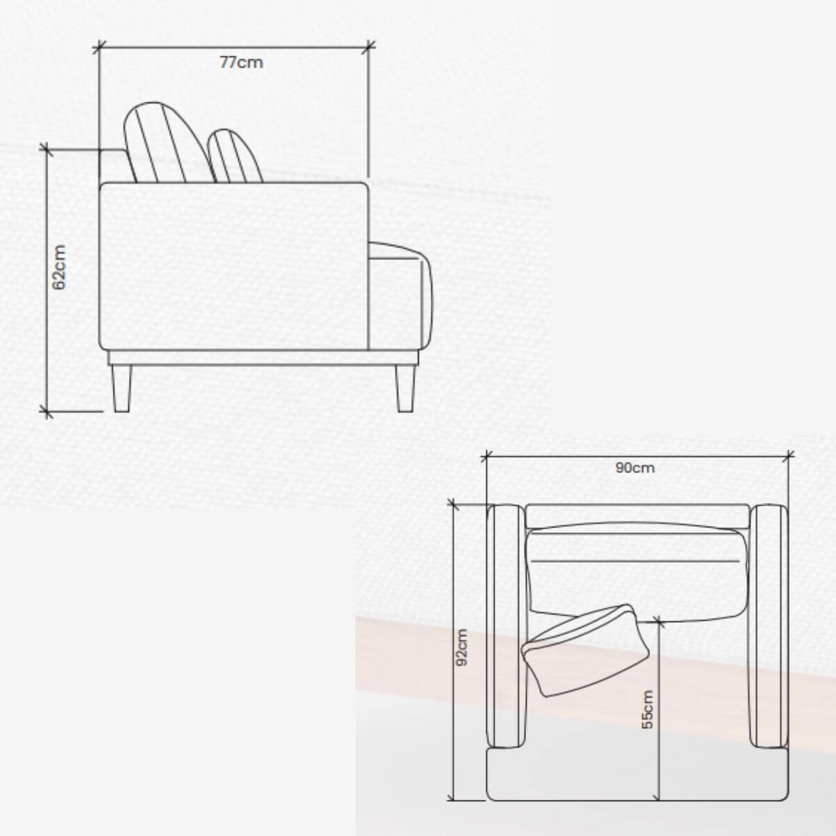 Poltrona Doha em Linho Safira Off White - Home Mobily - 3