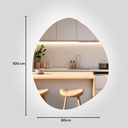 Ver imagem 2 de Espelho Organico com Iluminação em Led Branco Frio - 6000k - Sensor Touch