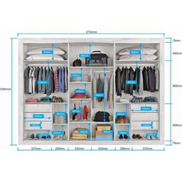 Guarda Roupa Cavich 3 Portas Espelhadas 100% Mdf Branco Acetinado - Móveis Europa - 4