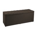 Ver imagem 2 de Recamier Baú 1,40m Madrid Suede Marrom Dal Poz Estofados