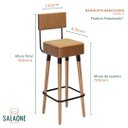 Ver imagem 3 de Kit 02 Banquetas Barcelona Corissimo Amarula Salaone - Ruotolo Decor