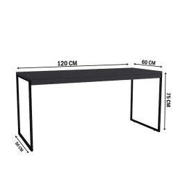 Mesa Pé de Ferro Diretor 1,20:preto - 2