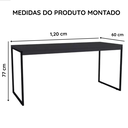 Ver imagem 6 de Mesa Escritório com Estrutura Metálica Diretor 1,20 - Preto