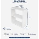 Ver imagem 2 de Armário Nicho Suspenso Multiuso em Mdf Branco 20x50x25cm (cxaxp)