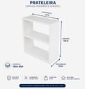 Ver imagem 2 de Armário Nicho Suspenso Multiuso em Mdf Branco 20x50x25cm (cxaxp)