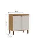 Ver imagem 3 de Balcão 80cm 2 Portas Provence Cinamomo/Off White