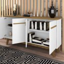 Ver imagem 3 de Aparador Buffet Opala Cinamomo Com Branco – Bechara Móveis